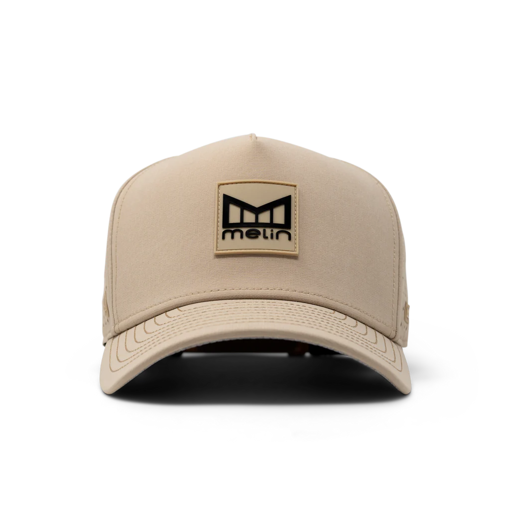 Melin Odyssey Stacked Hydro | Performance Snapback Hat | Khaki