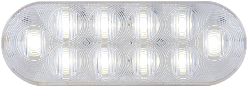 Optronics LED Oval Sealed Clear DOT Back-Up Light White BUL-10CBP | 24