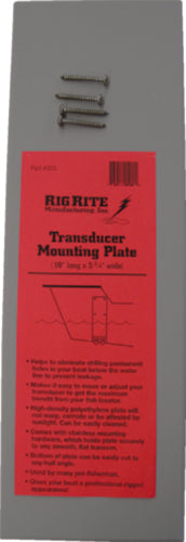 thumbnail image 2 of Rig Rite Transducer Mounting Plate - Light Gray #920 - Perfect For Boat Fish Finders 2 of 6