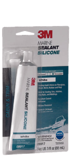 3M Silicone Sealant Mildew Resistant White 3oz 08017 | 24