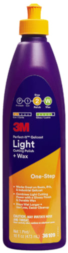 3M Perfect-It Gelcoat Light Cutting Compound/Wax 16oz 36109 | 24