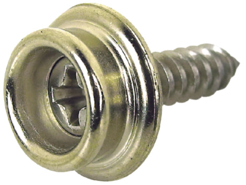 Seachoice Button Stud w/Tapping Screw #8x5/8" S/S 6-Pak 50-59863