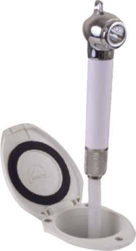 Scandvik Push-Button Transom Shower White 12106P | 24