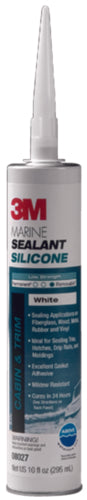 3M Silicone Sealant Mildew Resistant White 10oz 08027 | 24