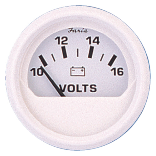 Faria Dress White Voltmeter 2" (10-16 VDC) 13120 | 24