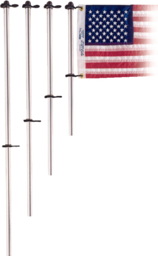 Taylor Flag Pole Only 30" w/Charlevoix Flag Clips Aluminum 917 | 2023