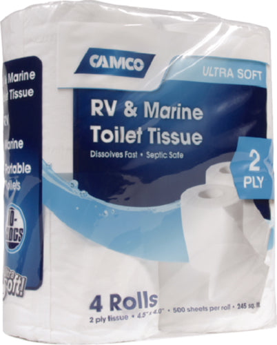 Camco Toilet Paper 2-Ply/500 Sheets 4-Pak 40274 | 24