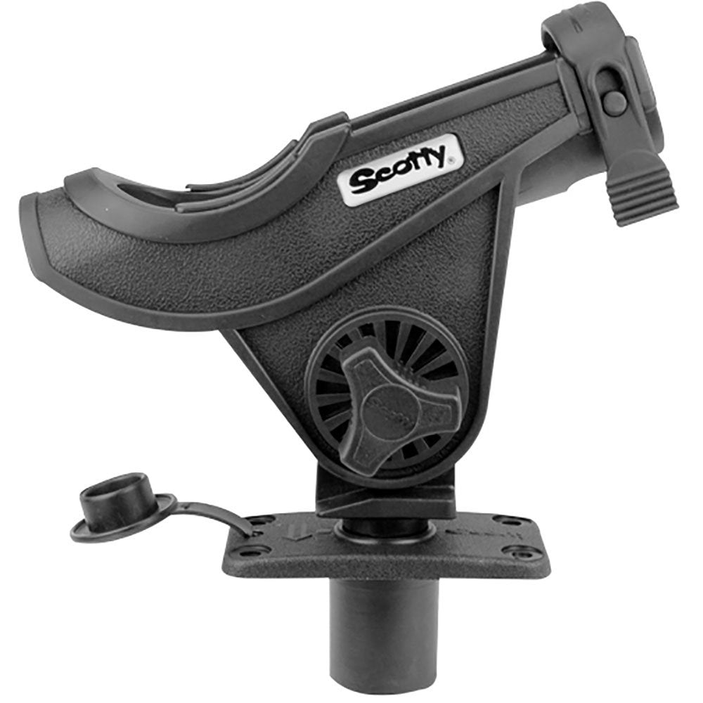 Scotty Baitcaster/Spinning Rod Holder w/244 Flush Deck Mount Black