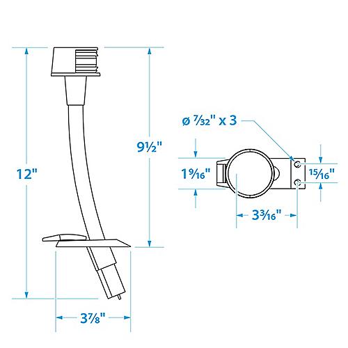 Seachoice Bi-Color Bow Light Stow-A-Way 10'' 50-05091 | 26