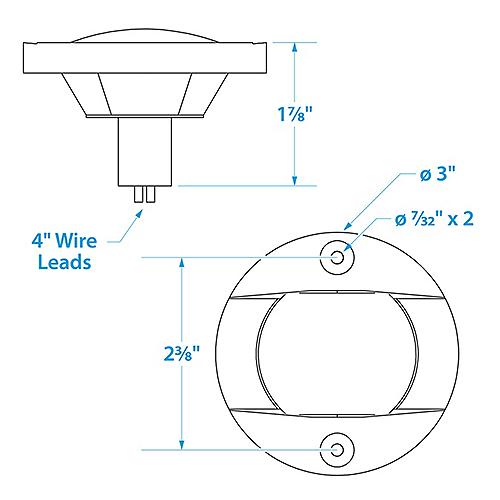 Seachoice Transom Light Round Flush Mnt S/S 50-05381 | 26