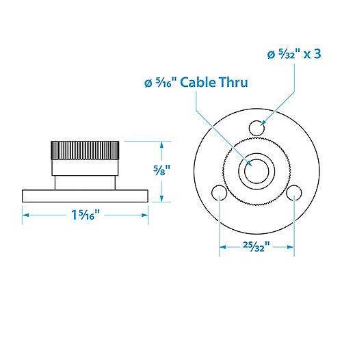 Seachoice Cable Outlet 5/16" Chrome 50-10021 | 26