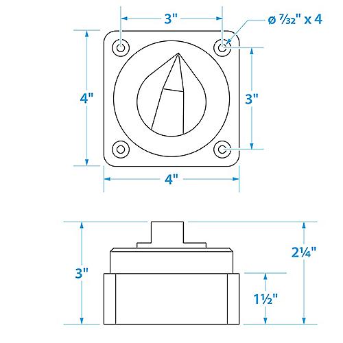 Seachoice Battery Switch On/Off 50-11561 | 26