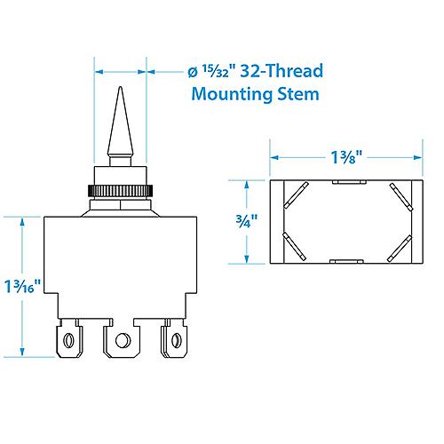 Seachoice Toggle Switch Mom On/Off/Mom On 50-12031 | 26