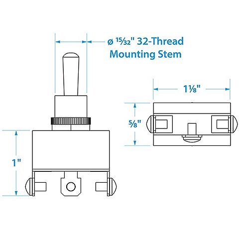 Seachoice Toggle Switch Mom On/Off/ Mom On 50-12161 | 26