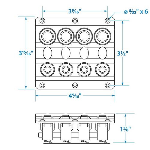 Seachoice Fuse Block ATO/ATC 6-Gang 50-13301 | 26