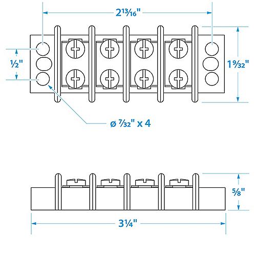 Seachoice Terminal Block 4-Gang 50-13561 | 26