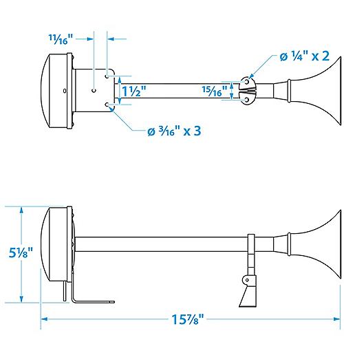 Seachoice Trumpet Horn Single 50-14541 | 6