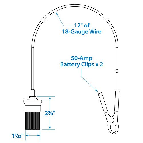 Seachoice Accessory Socket w/Battery Clips 12ft 50-15031 | 26