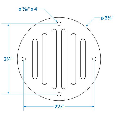 Seachoice Ventilator Round 3-1/4" S/S 50-16081 | 26