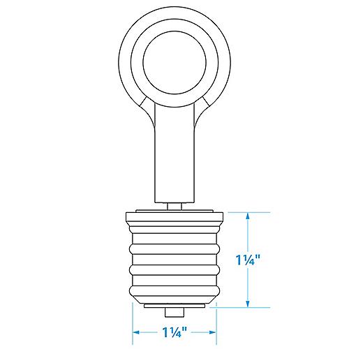 Seachoice Drain Plug Snap-Lock 1-1/4" Brass 50-18871 | 26