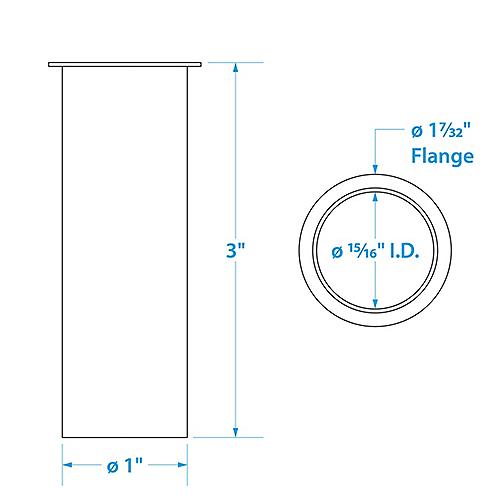 Seachoice Drain Tube 1"x3" Brass 50-19071 | 26