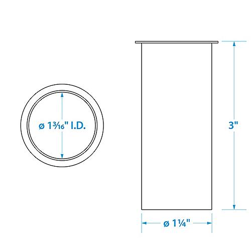 Seachoice Drain Tube 1-1/4x3" Brass 50-19091 | 26