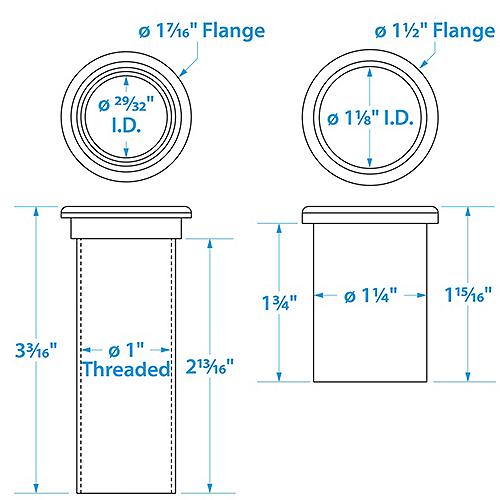Seachoice Splashwell Drain Tube 1-1/2" White 50-19131 | 6
