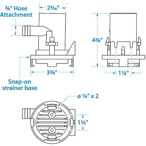 Seachoice Bilge Pump 600gph 50-19211 | 2024