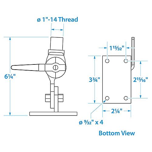 Seachoice Antenna Ratchet Mnt S/S 50-19531 | 6