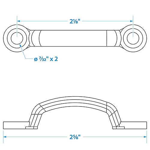 Seachoice Eye Straps 2-11/16"x1-7/32" Pr 50-28841 | 26