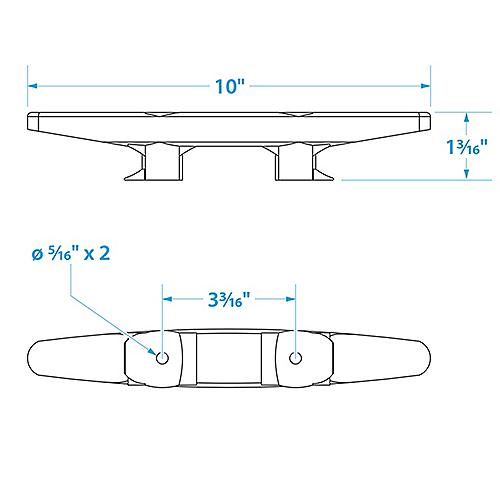 Seachoice Cleat 4-1/2" Black 10-Pak 50-30800 | 25