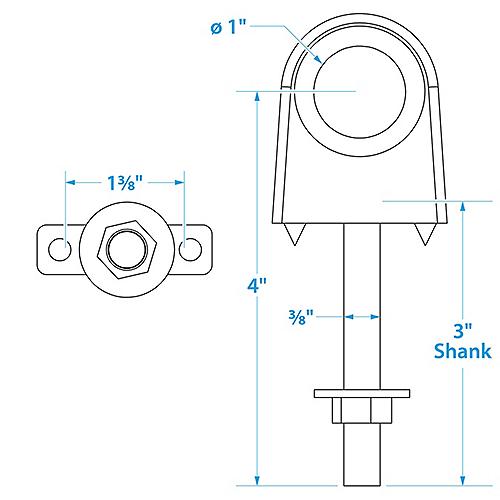 Seachoice Bow Eye Single Shank 3/8" Zamak 50-33531 | 26