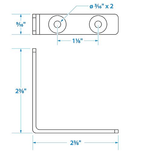 Seachoice Table Angle Brackets 90' S/S Pr 50-37551 | 6