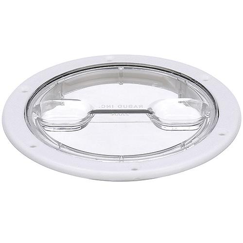 Seachoice Deck Plate Twist 'N' Lock 6" White w/Clear Insert 50-39401 | 26