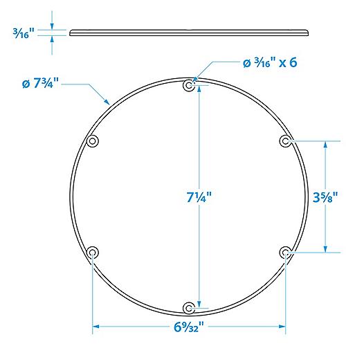 Seachoice Cover Plate 7-5/8" Arctic White 50-39591 | 26