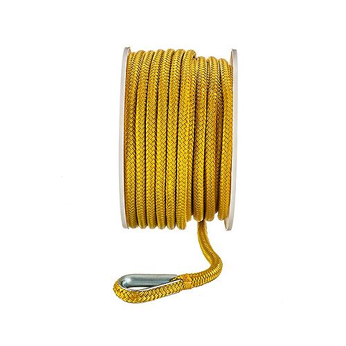 Seachoice Anchor Line Dbl Braided Nylon 3/8"x100ft Yellow 50-42151 | 25