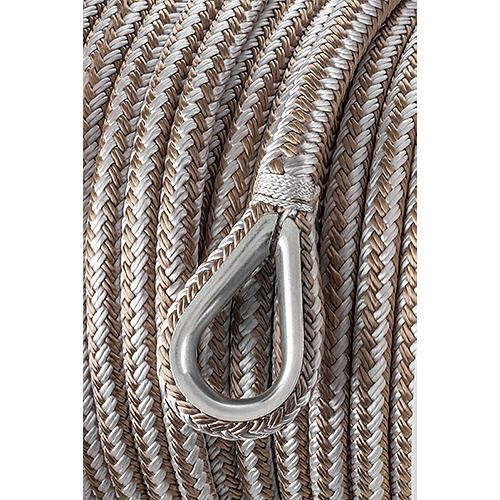 Seachoice Anchor Line Dbl Braided Nylon 1/2"x100ft Gold/White 50-42361 | 25