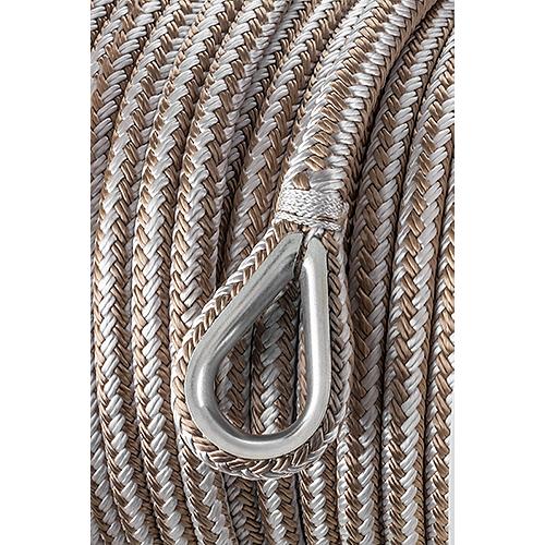 Seachoice Anchor Line Dbl Braided Nylon 1/2"x100ft Gold/White 50-42361 | 26