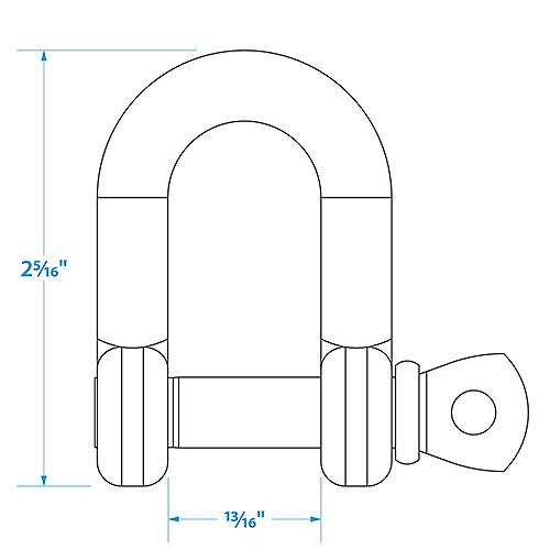 Seachoice Anchor D Shackle 3/8" S/S 50-44611 | 6