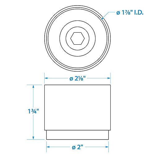 Seachoice Trailer Wheel Protector w/Bra 1.980" Pr 50-51501 | 26
