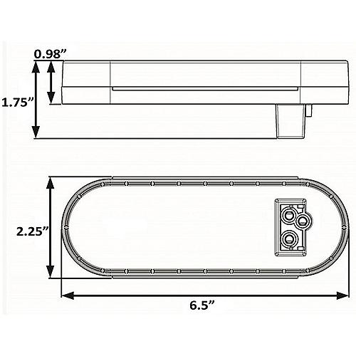 Seachoice LED Oval Stop/Tail Trailer Light 6" w/Grommet 50-52831 | 25