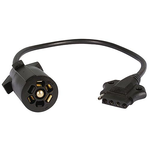Seachoice Trailer Adapter 7 Way Blade Round to 5 Way Flat 16" 50-52981 | 6