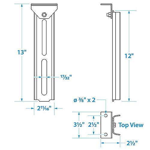 Seachoice Swivel Bolster Bracket 12" Steel Ea 50-55350 | 6