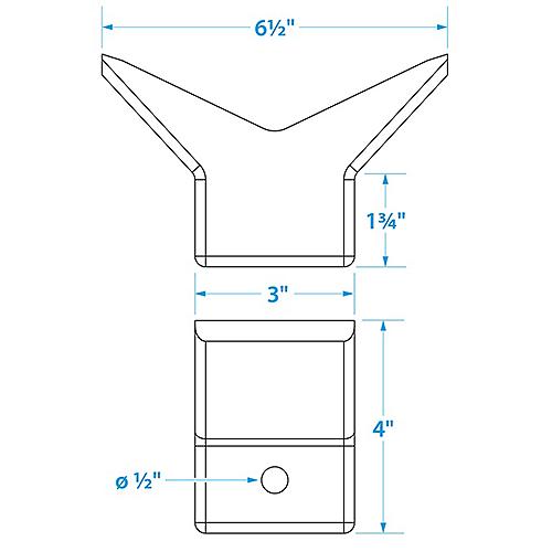 Seachoice Bow Stop Y-Style 3" Black 50-56260 | 25