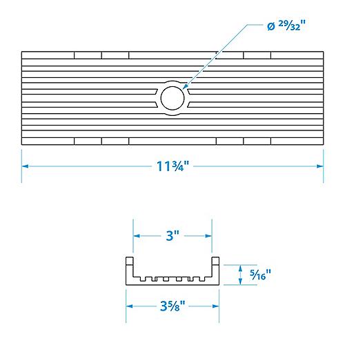 Seachoice Keel Pad 12" Yellow 50-56640 | 26