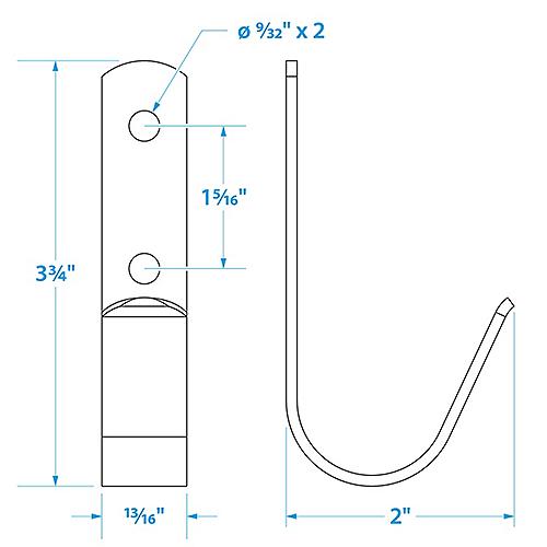 Seachoice Boat Hook Holders 3-1/2" S/S Pr 50-71011 | 6
