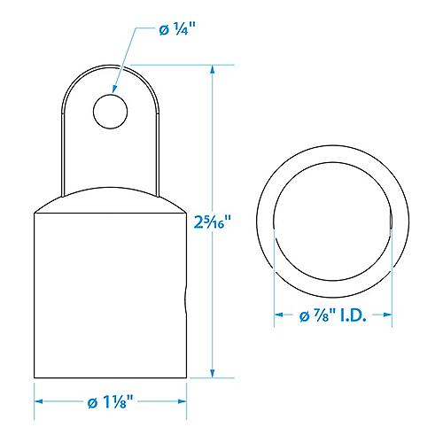 Seachoice Bimini Top Cap 7/8" S/S Ea 50-75801 | 25