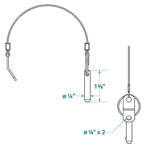 Seachoice Bimini Quick-Disconnect Release Pins Pr 50-75961 | 25