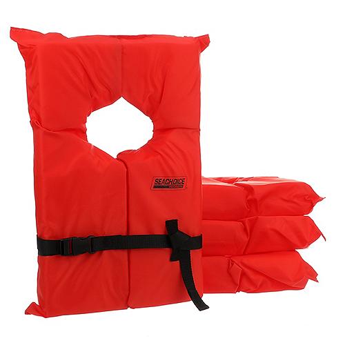Seachoice Adult Life Jacket Type II 4-Pack w/Bag 50-85510 | 6