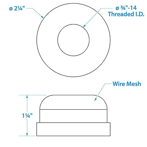 Seachoice Aerator Mesh Strainer S/S 50-89621 | 25